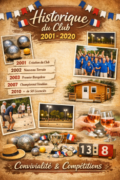 HISTORIQUE DU CLUB – de l’année 2017à l’année 2021